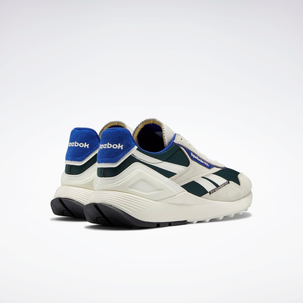 Reebok Classic Leather Legacy AZ Shoes Chalk / Forest Green / Classic Cobalt | GX9347