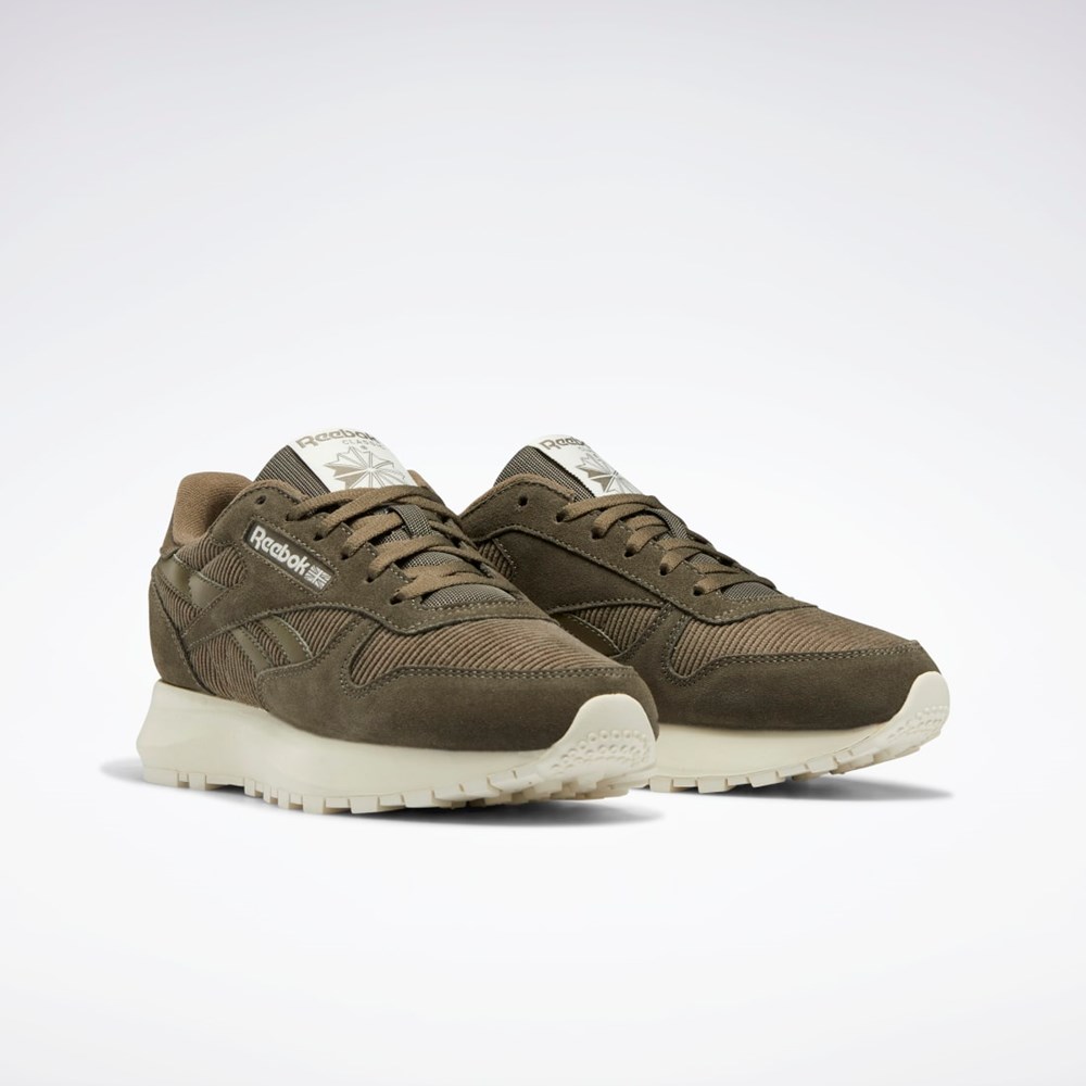 Reebok Classic Leather SP Shoes Army Green / Army Green / Classic White | GW4466