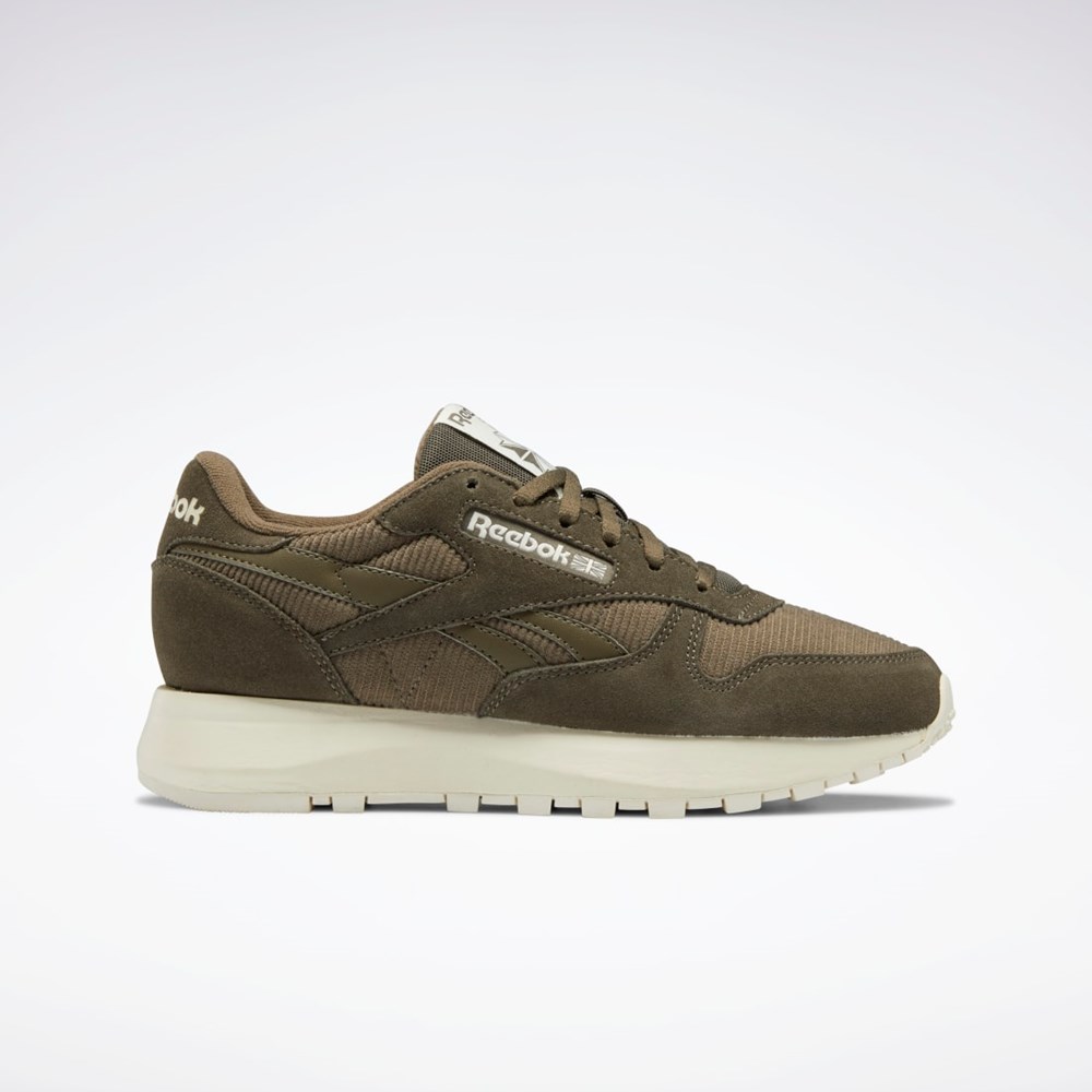 Reebok Classic Leather SP Shoes Army Green / Army Green / Classic White | GW4466