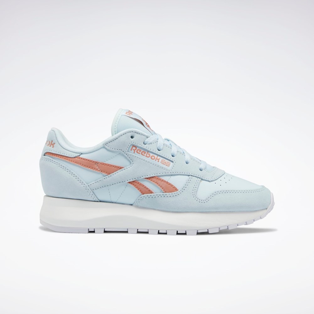 Reebok Classic Leather SP Shoes Glass Blue / Glass Blue / Canyon Coral | GX6199