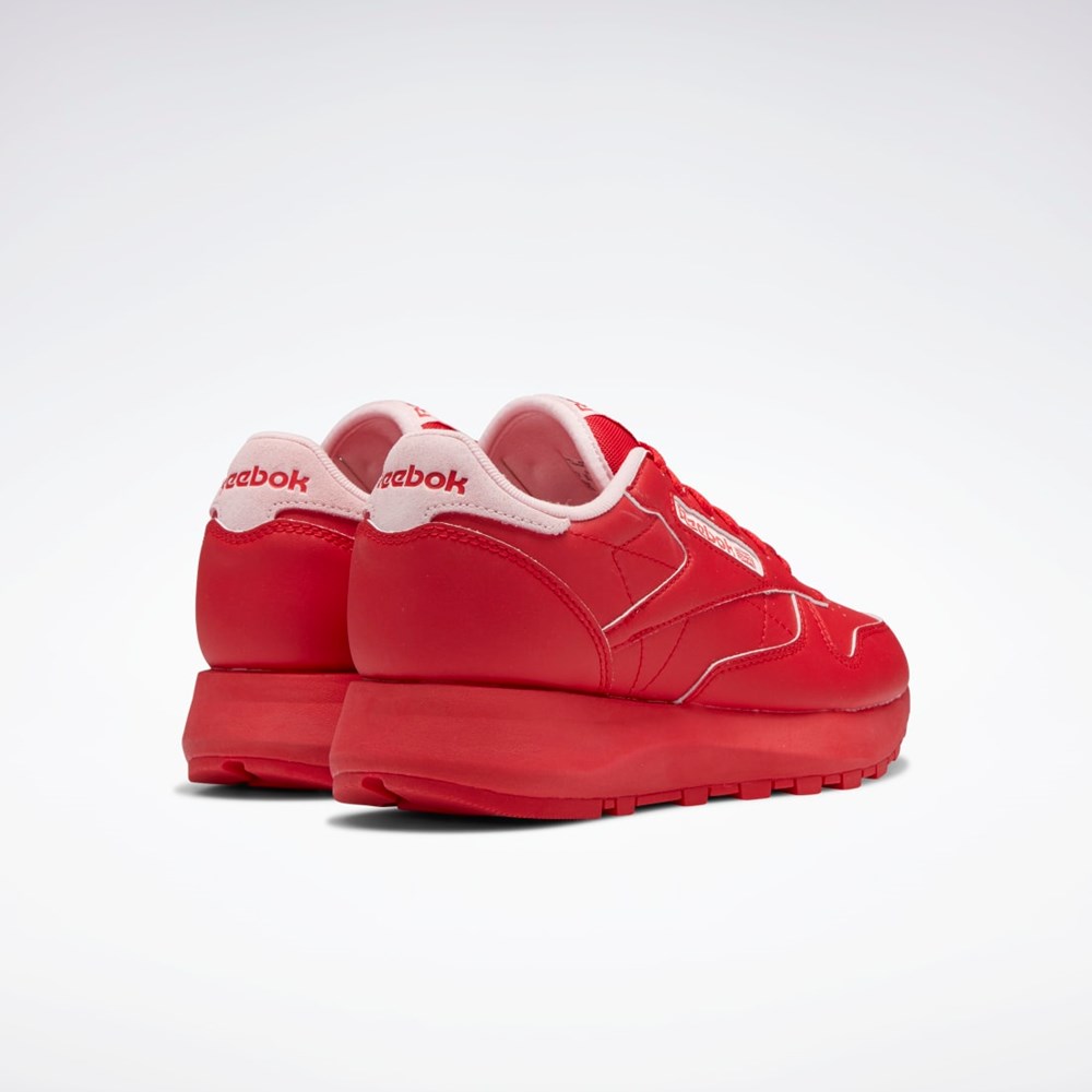 Reebok Classic Leather SP Shoes - Grade School Vector Red / Pink Glow / Vector Red | GZ1598