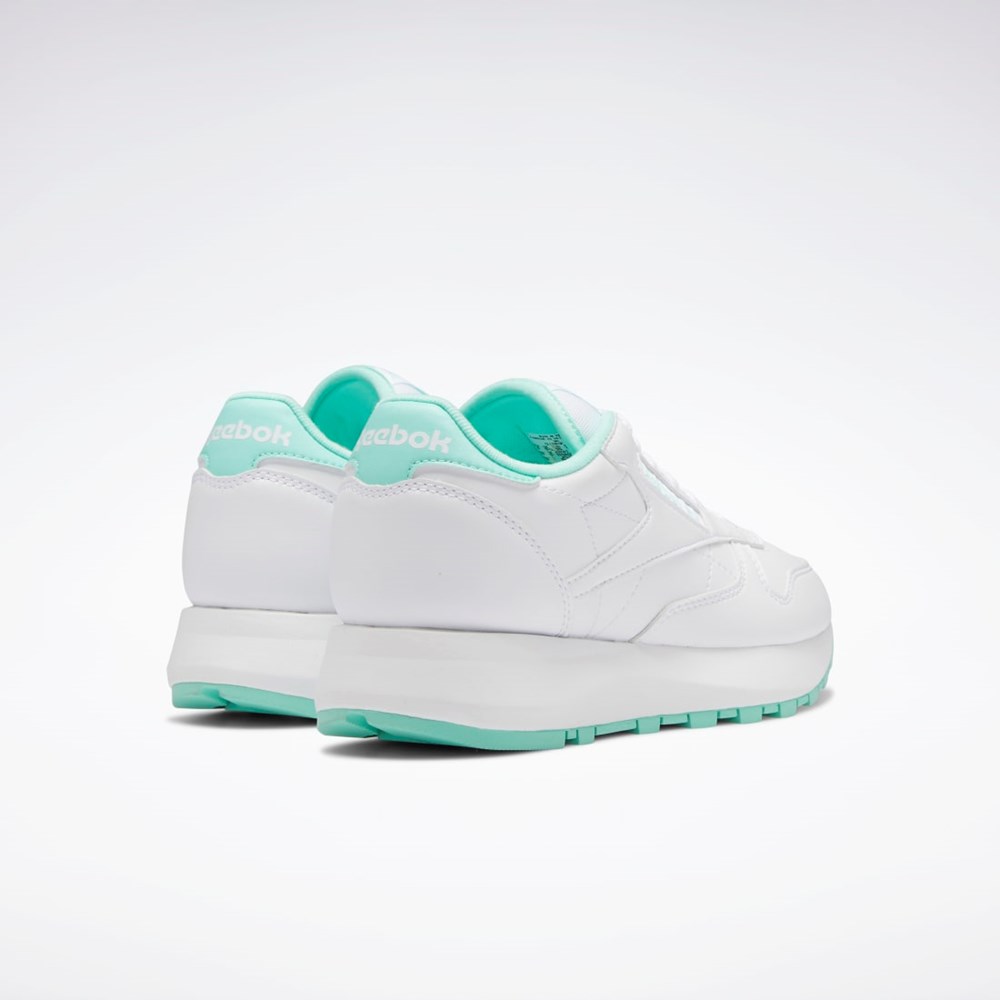 Reebok Classic Leather SP Shoes - Grade School Ftwr White / Hint Mint / Ftwr White | GZ1600