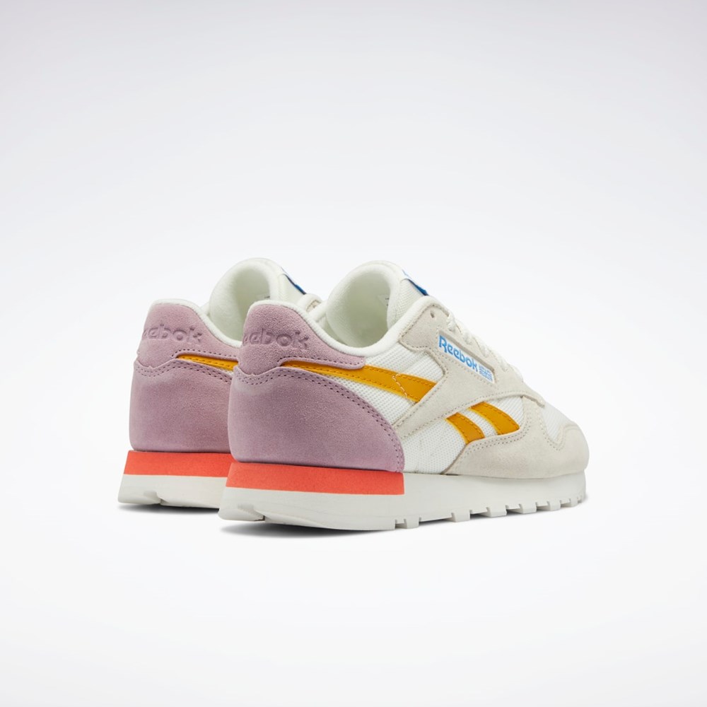 Reebok Classic Leather Shoes Chalk / Bright Ochre / Infused Lilac | GX7099