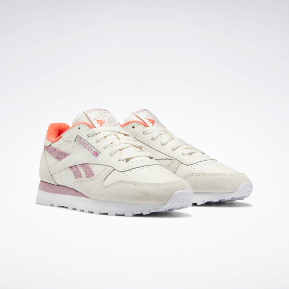 Reebok Classic Leather Shoes Chalk / Infused Lilac / Ftwr White | GY1573