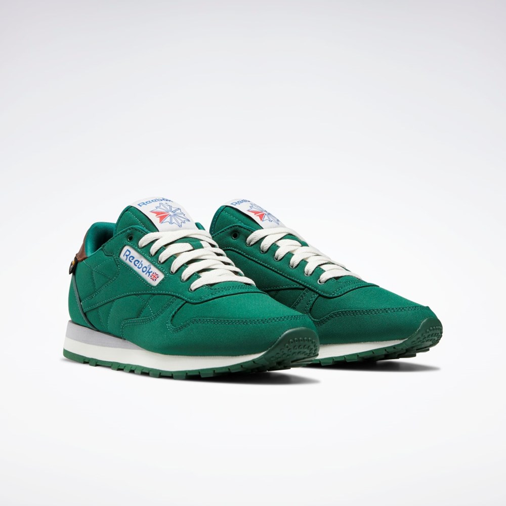 Reebok Classic Leather Shoes Dark Green / Chalk / Brush Brown | GX0285