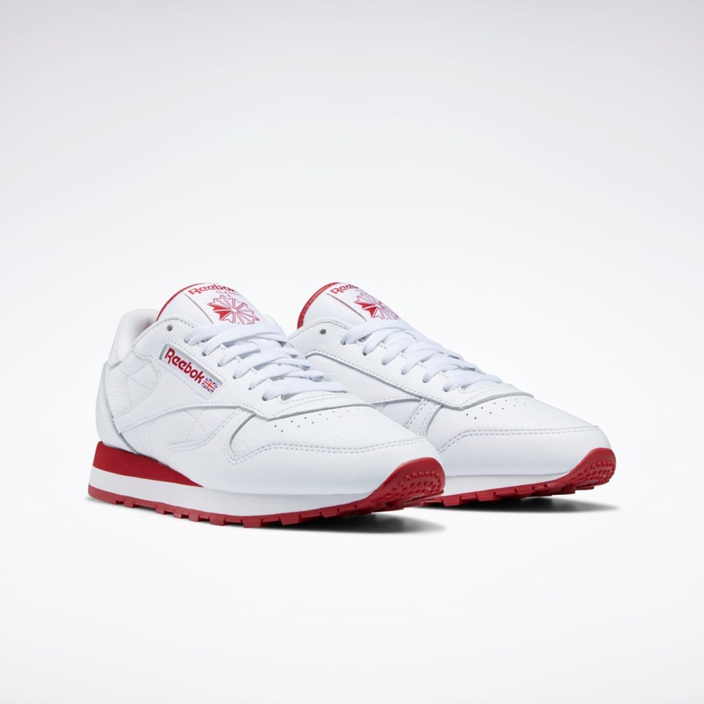 Reebok Classic Leather Shoes Ftwr White / Flash Red / Ftwr White | GW3329