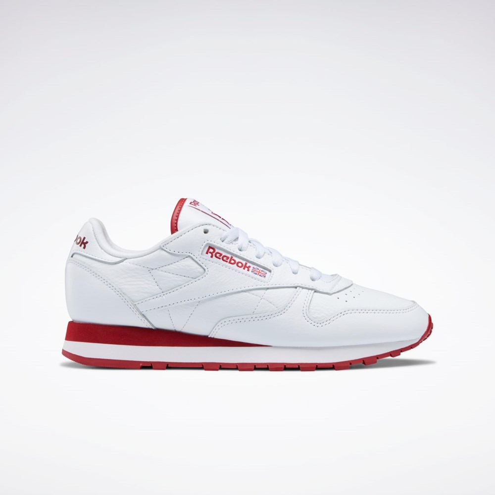 Reebok Classic Leather Shoes Ftwr White / Flash Red / Ftwr White | GW3329