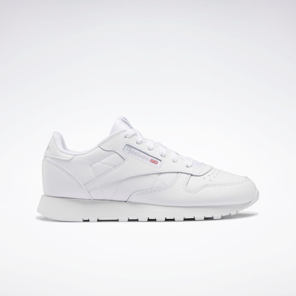 Reebok Classic Leather Shoes - Grade School Ftwr White / Ftwr White / Ftwr White | GZ6097