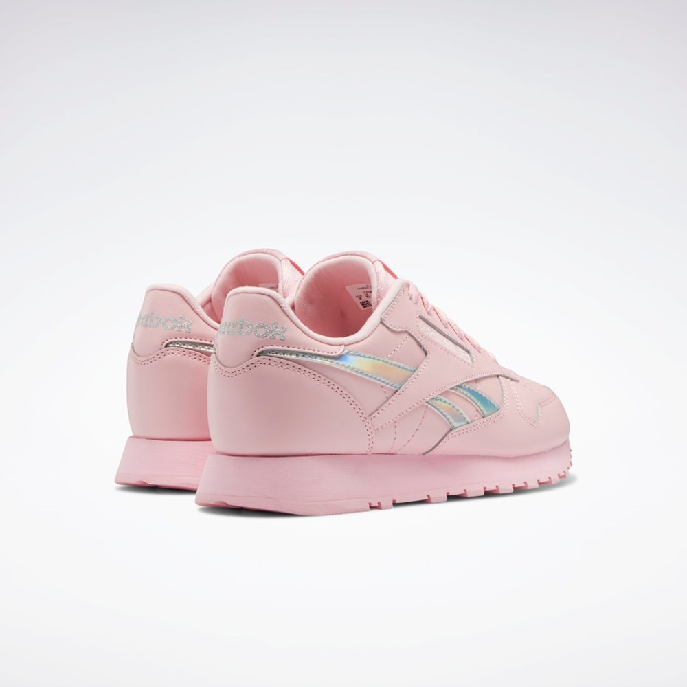 Reebok Classic Leather Shoes - Grade School Pink Glow / Pink Glow / Pink Glow | HQ3902