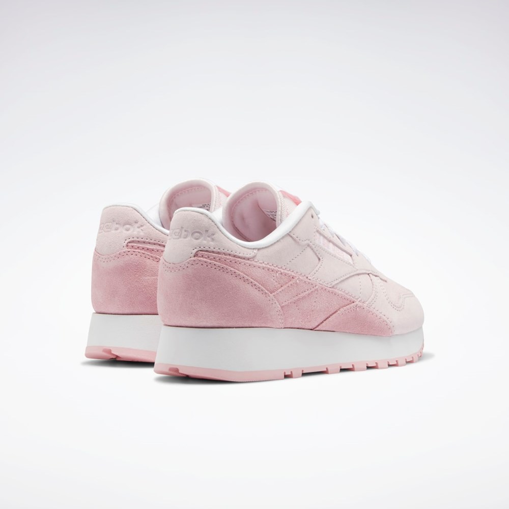 Reebok Classic Leather Shoes Porcelain Pink / Pink Glow / Ftwr White | GW7143