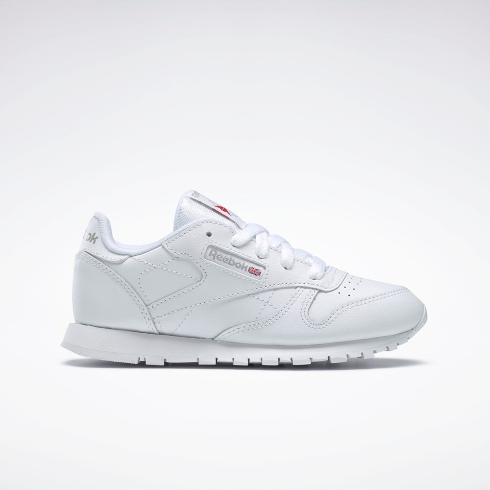 Reebok Classic Leather Shoes - Preschool White | 50172