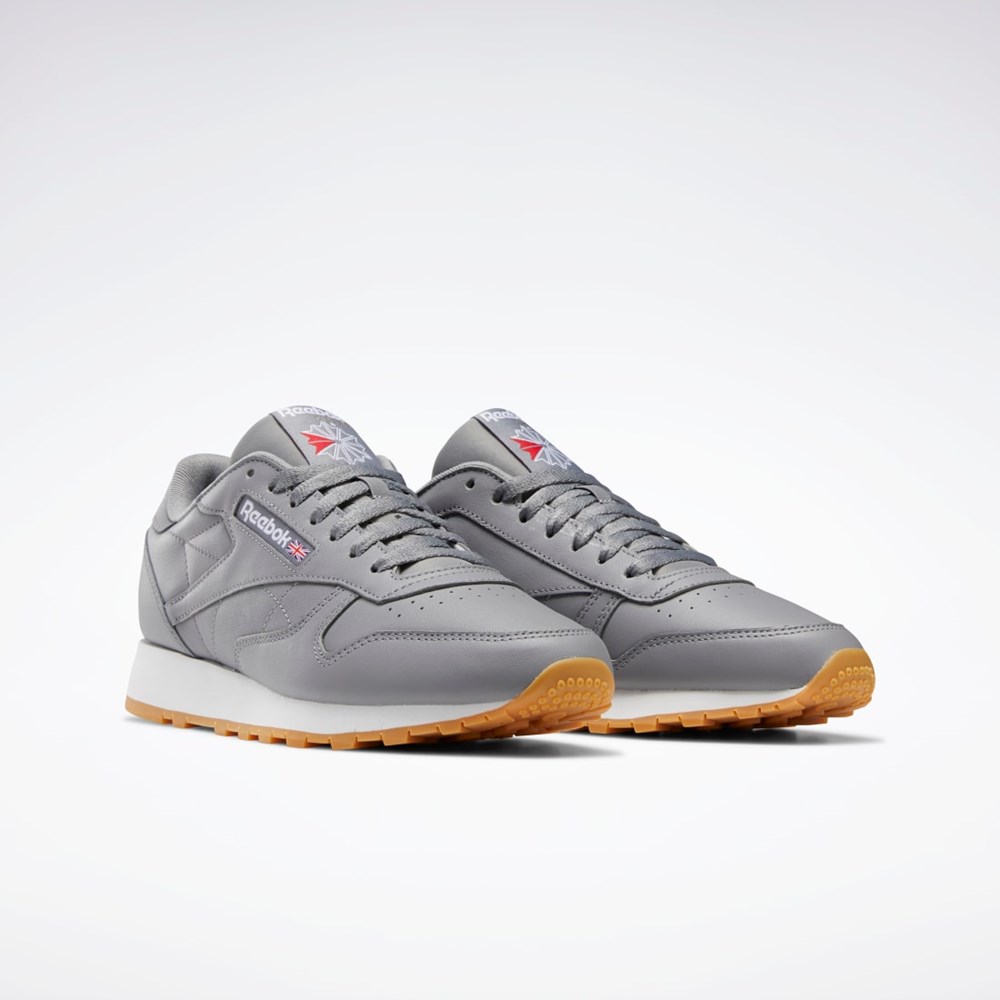 Reebok Classic Leather Shoes Pure Grey 5 / Ftwr White / Reebok Rubber Gum-03 | GY3599