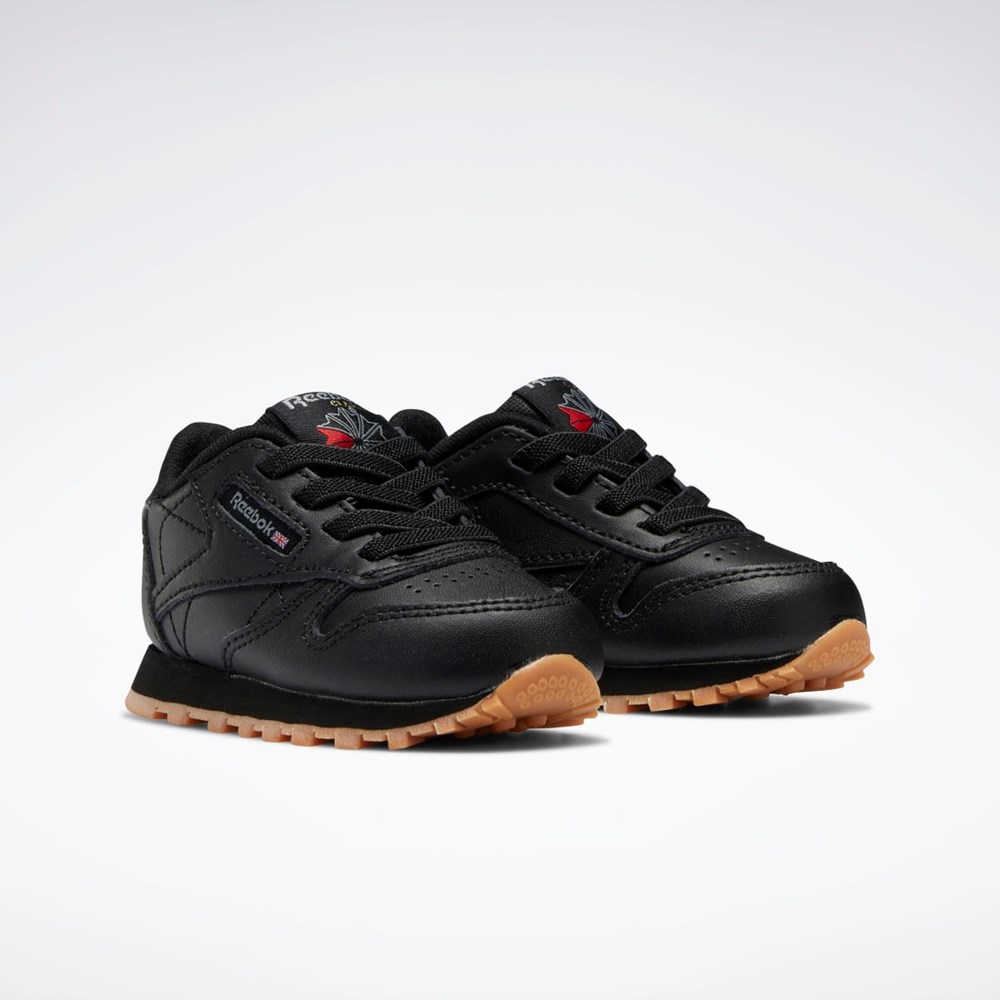 Reebok Classic Leather Shoes - Toddler Core Black / Core Black / Reebok Rubber Gum-02 | GX9396