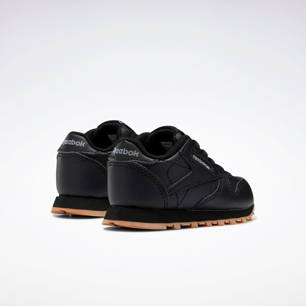 Reebok Classic Leather Shoes - Toddler Core Black / Core Black / Reebok Rubber Gum-02 | GX9396