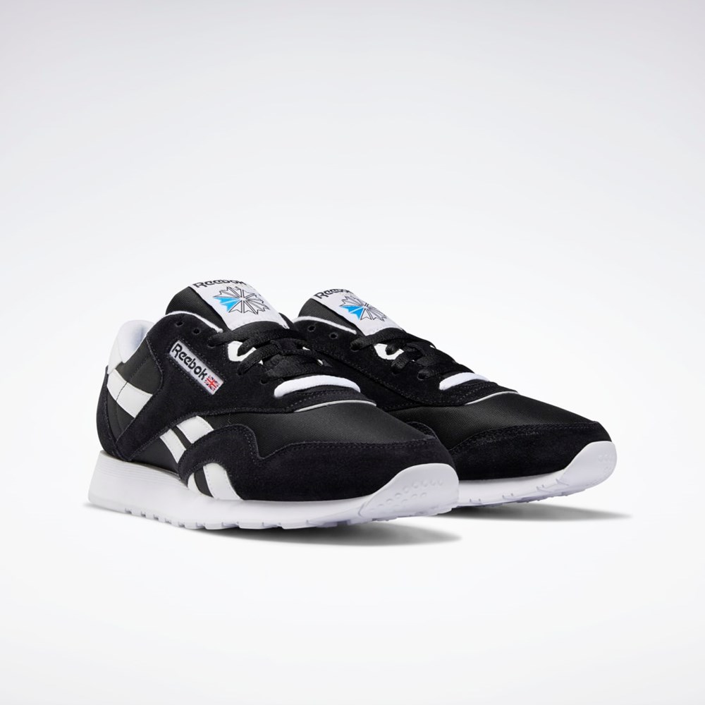 Reebok Classic Nylon Shoes Black / Black / White | FV1592