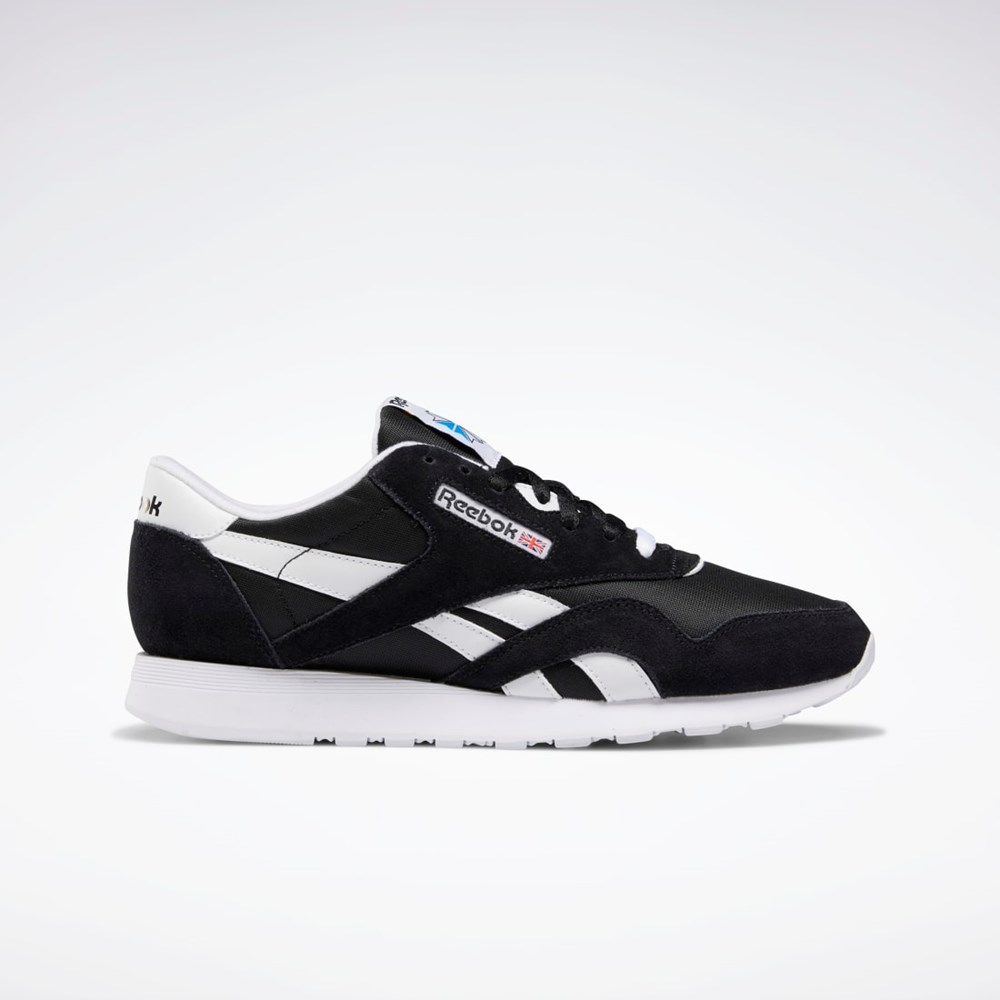 Reebok Classic Nylon Shoes Black / Black / White | FV1592