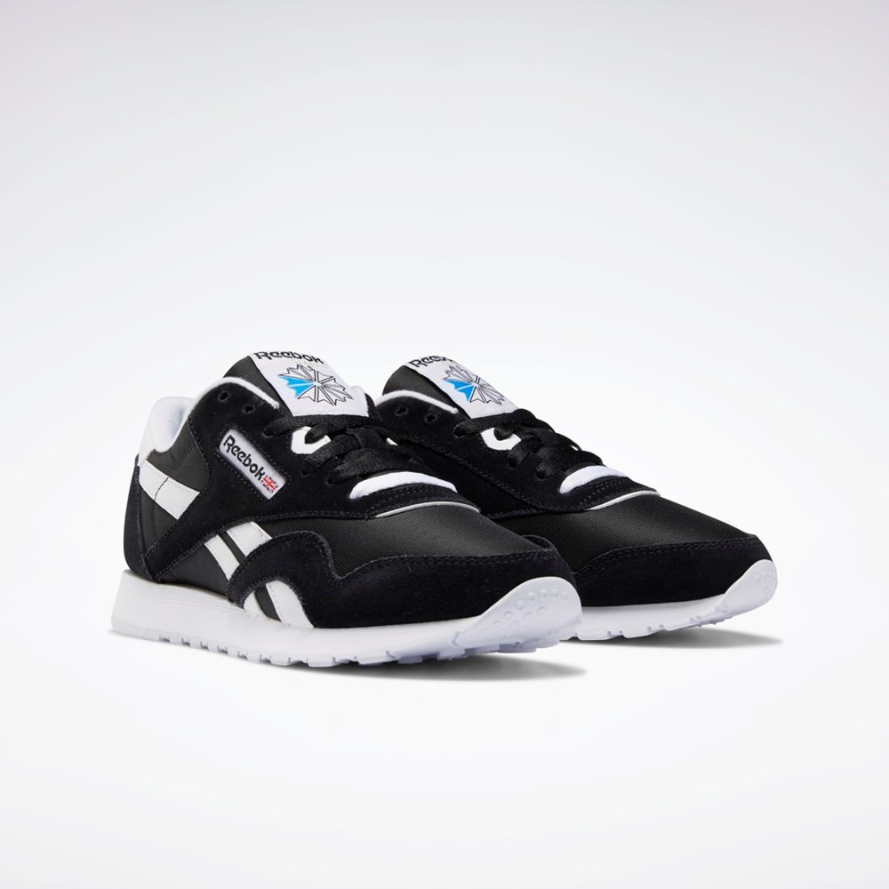 Reebok Classic Nylon Shoes Black / Black / White | FV4506