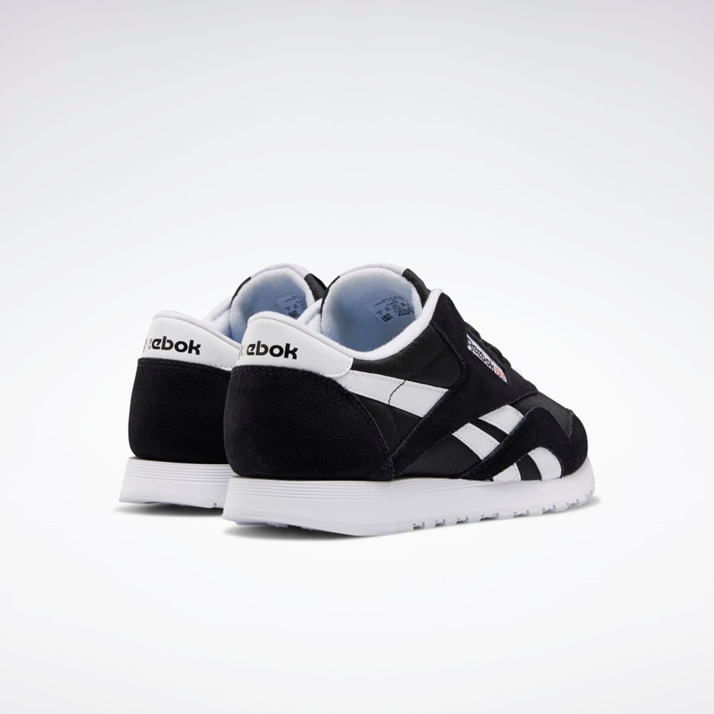 Reebok Classic Nylon Shoes Black / Black / White | FV4506