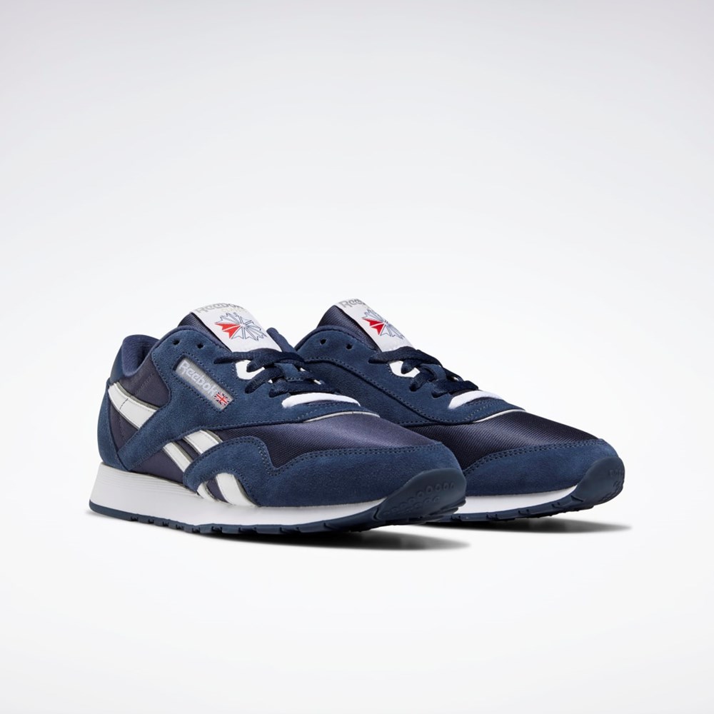 Reebok Classic Nylon Shoes Team Navy / Team Navy / Platinum | FV1595