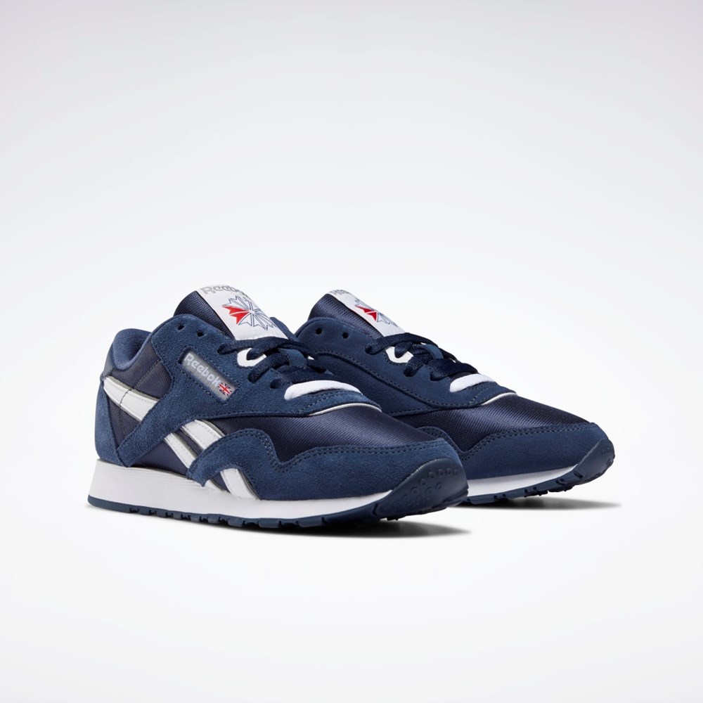 Reebok Classic Nylon Shoes Team Navy / Team Navy / Platinum | FV4508