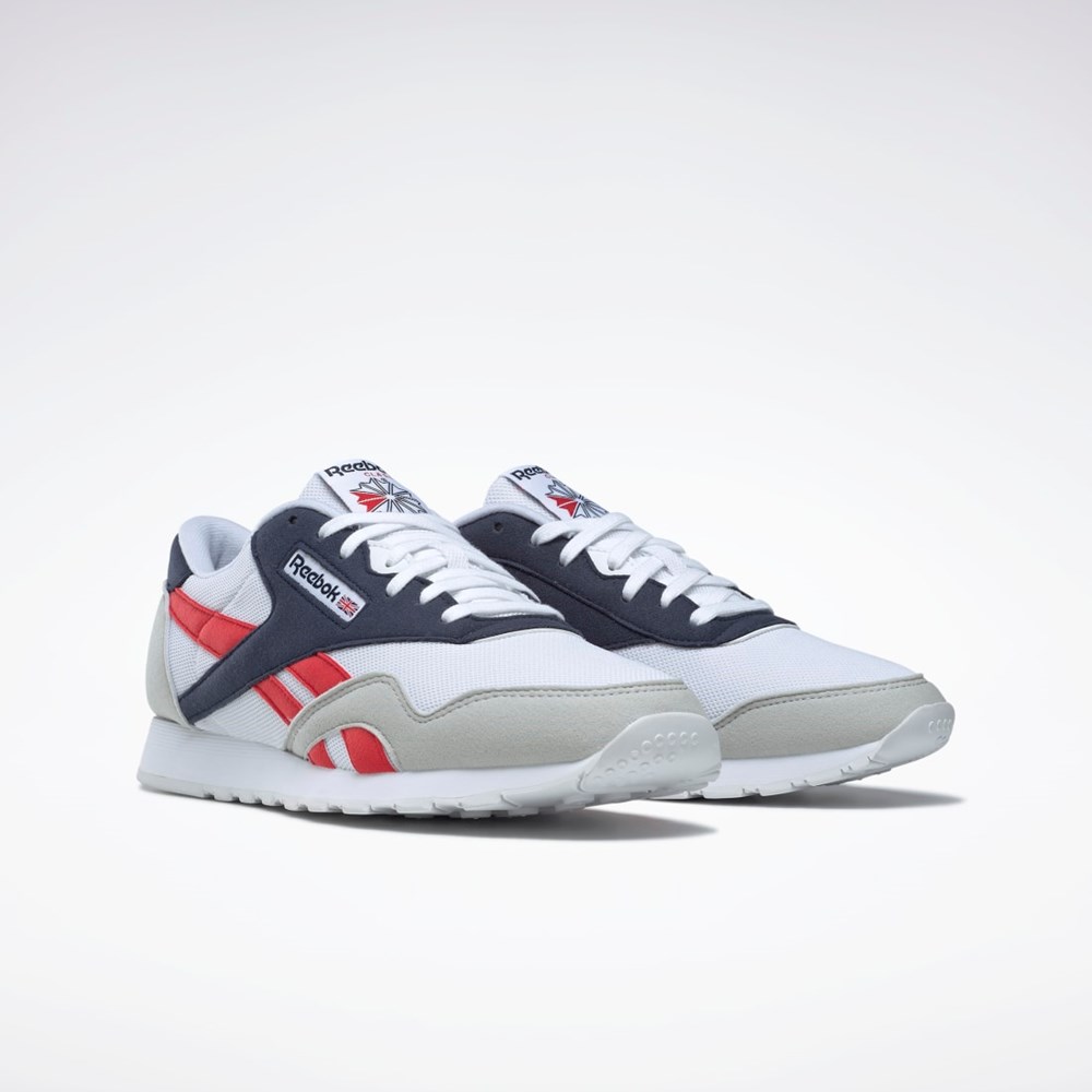 Reebok Classic Nylon Shoes White / Vector Navy / Primal Red | GW8357