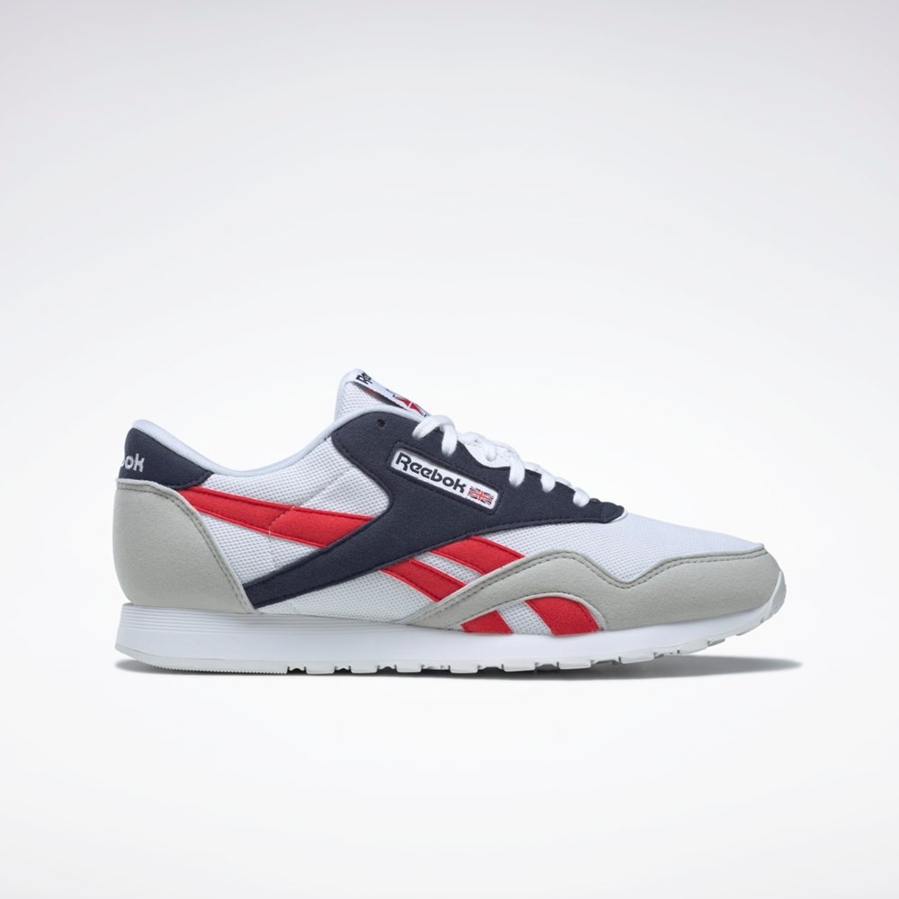 Reebok Classic Nylon Shoes White / Vector Navy / Primal Red | GW8357