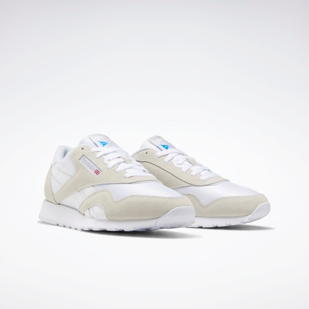 Reebok Classic Nylon Shoes White / White / Light Grey | FV1593