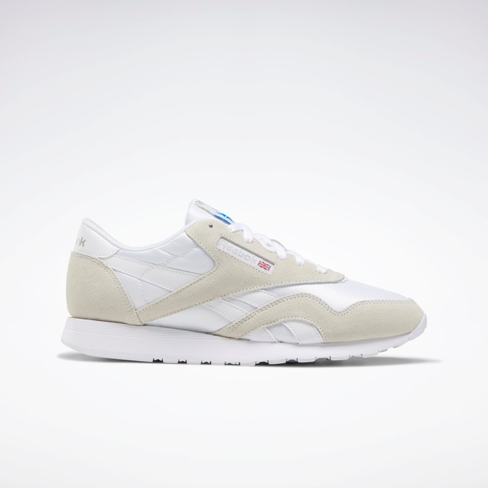 Reebok Classic Nylon Shoes White / White / Light Grey | FV1593