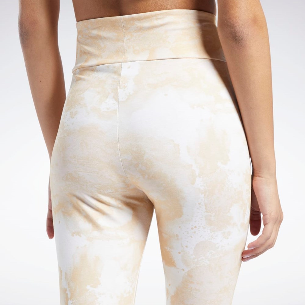 Reebok Classics Cloud Splatter-Print Leggings Stucco | H49279