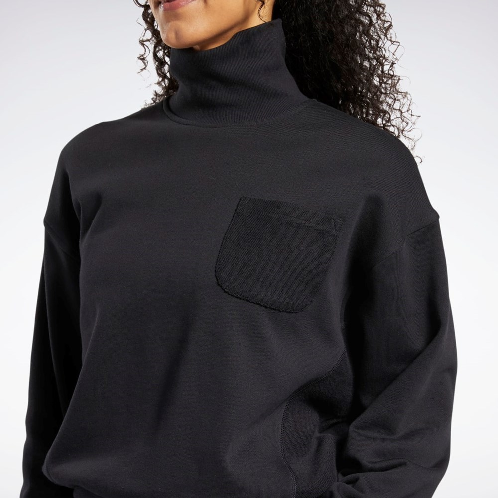 Reebok Classics Cotton French Terry Sweatshirt Black | HH7372