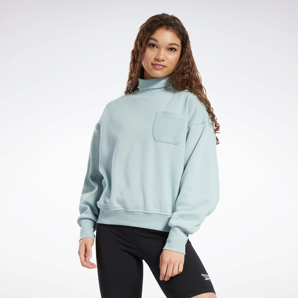 Reebok Classics Cotton French Terry Sweatshirt Seaside Grey | HH7374