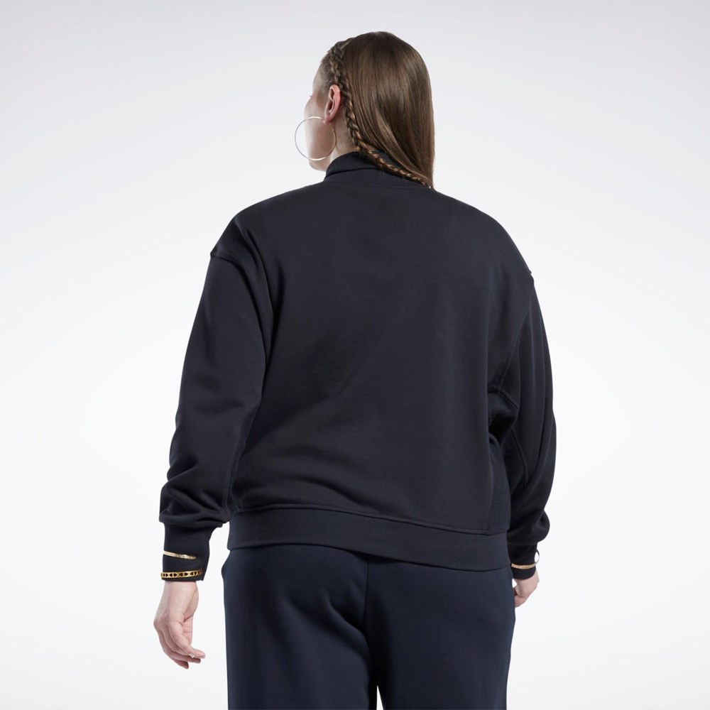 Reebok Classics Cotton French Terry Sweatshirt (Plus Size) Black | HN4343