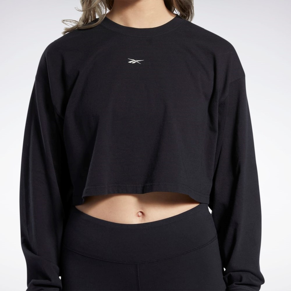 Reebok Classics Cotton Long Sleeve T-Shirt Black | HG1166