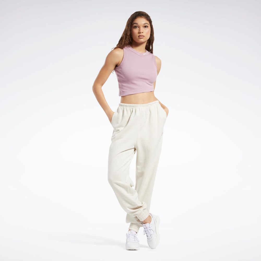 Reebok Classics Cropped Ribbed Tank Top Infused Lilac | HK4929