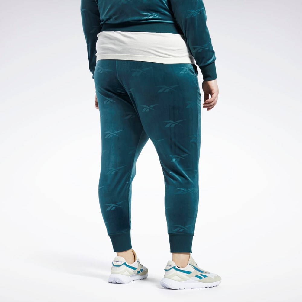 Reebok Classics Energy Q4 Velour Pants (Plus Size) Forest Green | HM2909