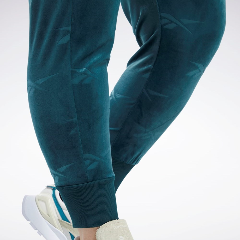 Reebok Classics Energy Q4 Velour Pants (Plus Size) Forest Green | HM2909