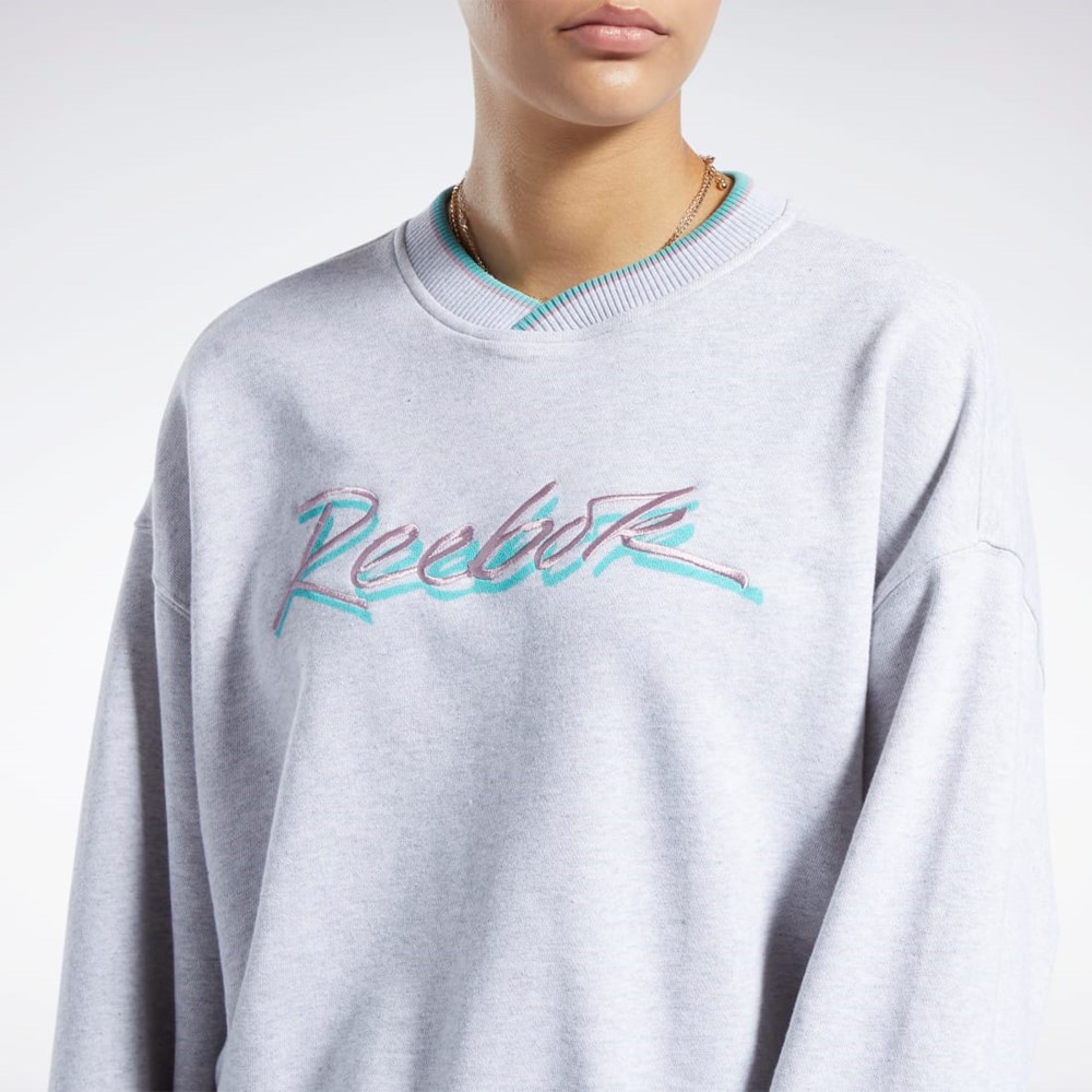 Reebok Classics Graphic Sweatshirt Light Grey Heather | HK4938