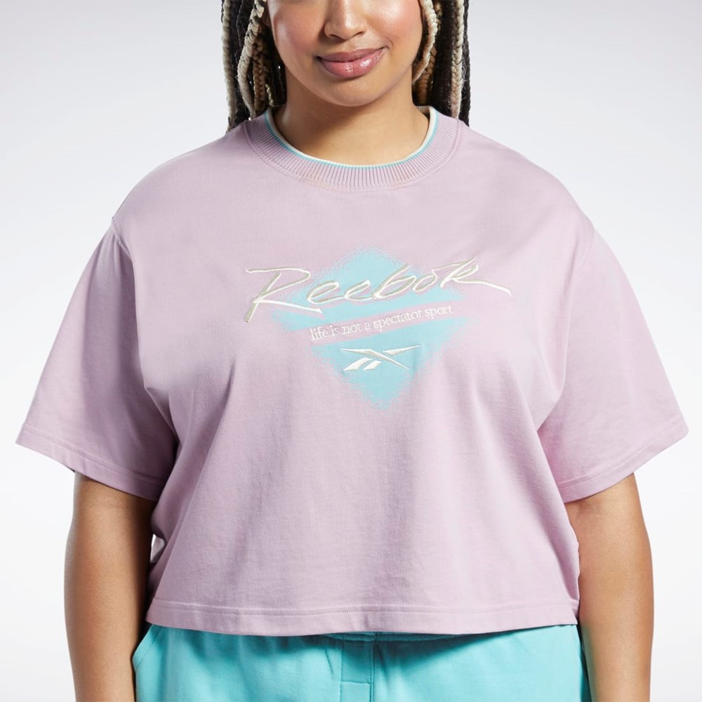 Reebok Classics Graphic T-Shirt (Plus Size) Infused Lilac | HI2391