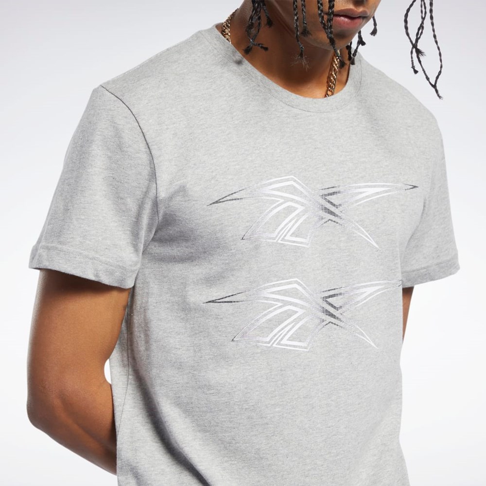 Reebok Classics Graphic Tee Medium Grey Heather | FK2602