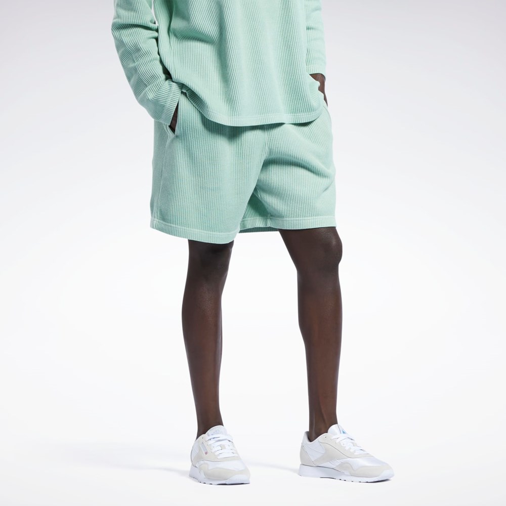 Reebok Classics Natural Dye Waffle Shorts Light Sage | H54436