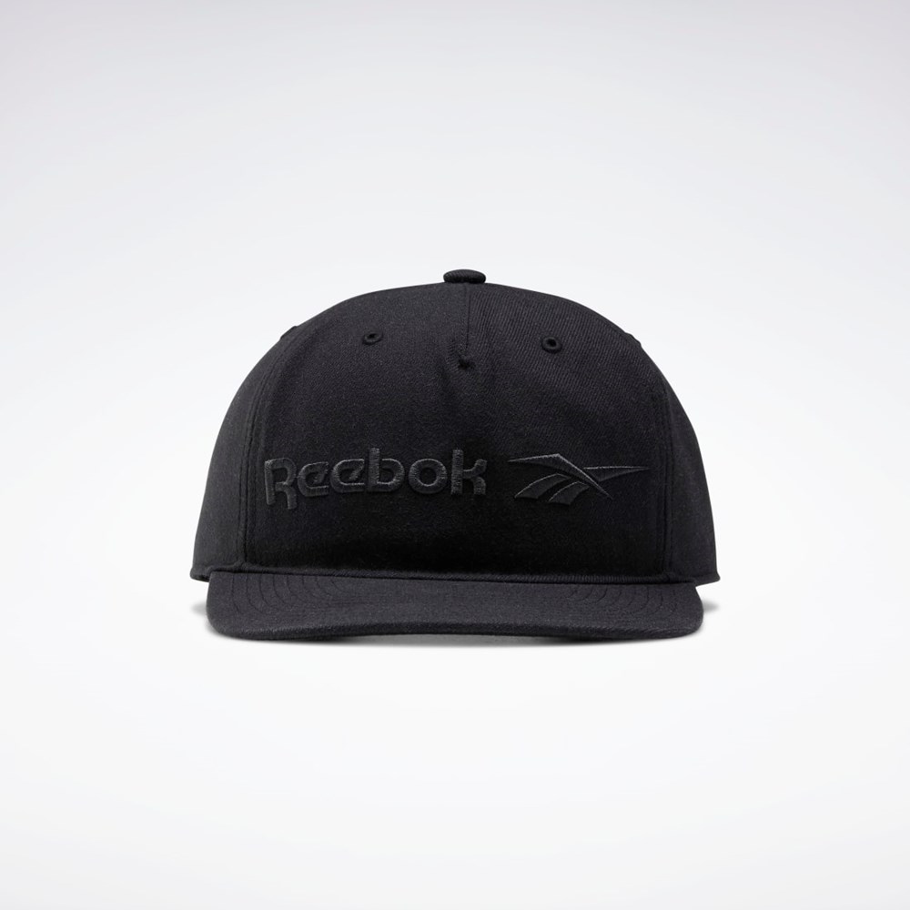 Reebok Classics Vector Flat Peak Hat Black / Black / Black | GP0128