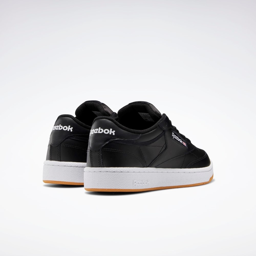 Reebok Club C 85 Shoes Black / White / Gum | AR0458