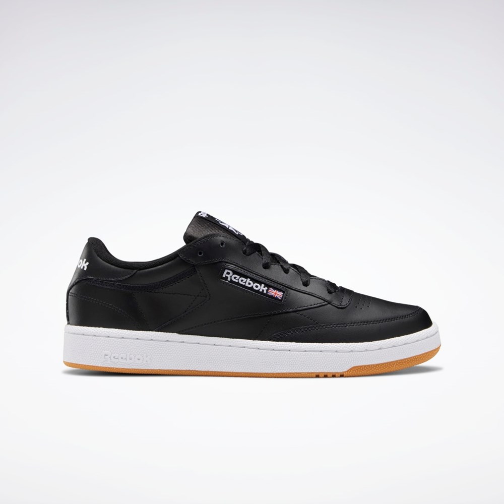 Reebok Club C 85 Shoes Black / White / Gum | AR0458