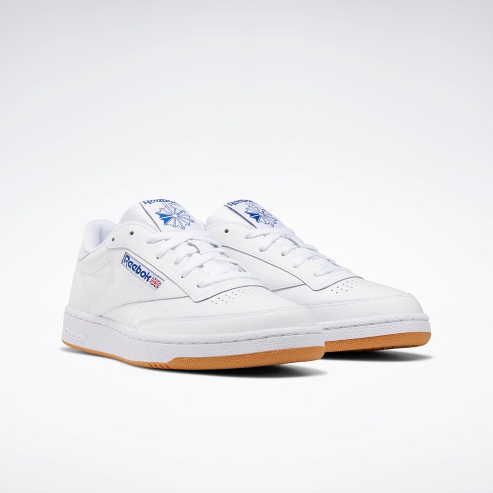 Reebok Club C 85 Shoes White / Royal / Gum | AR0459