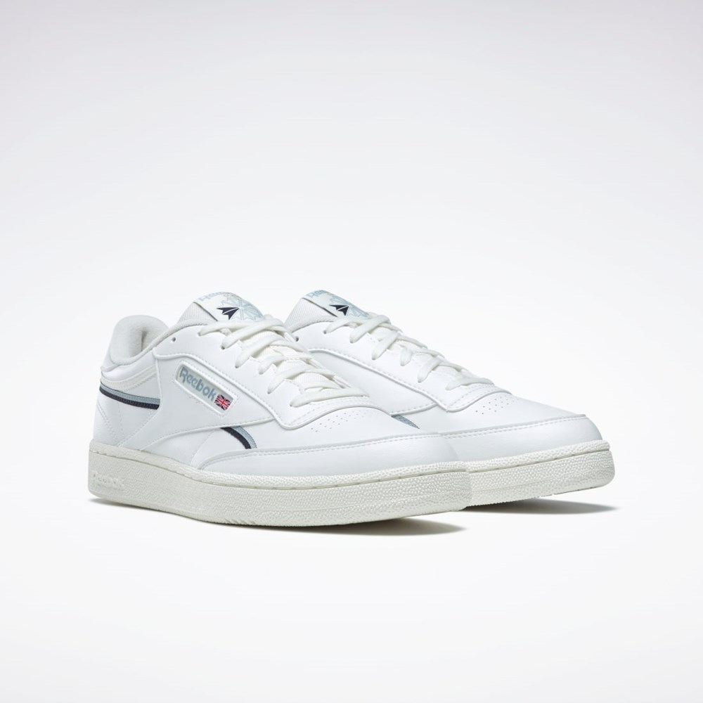 Reebok Club C 85 Vegan Shoes Chalk / Gable Grey / Vector Navy | GX7563