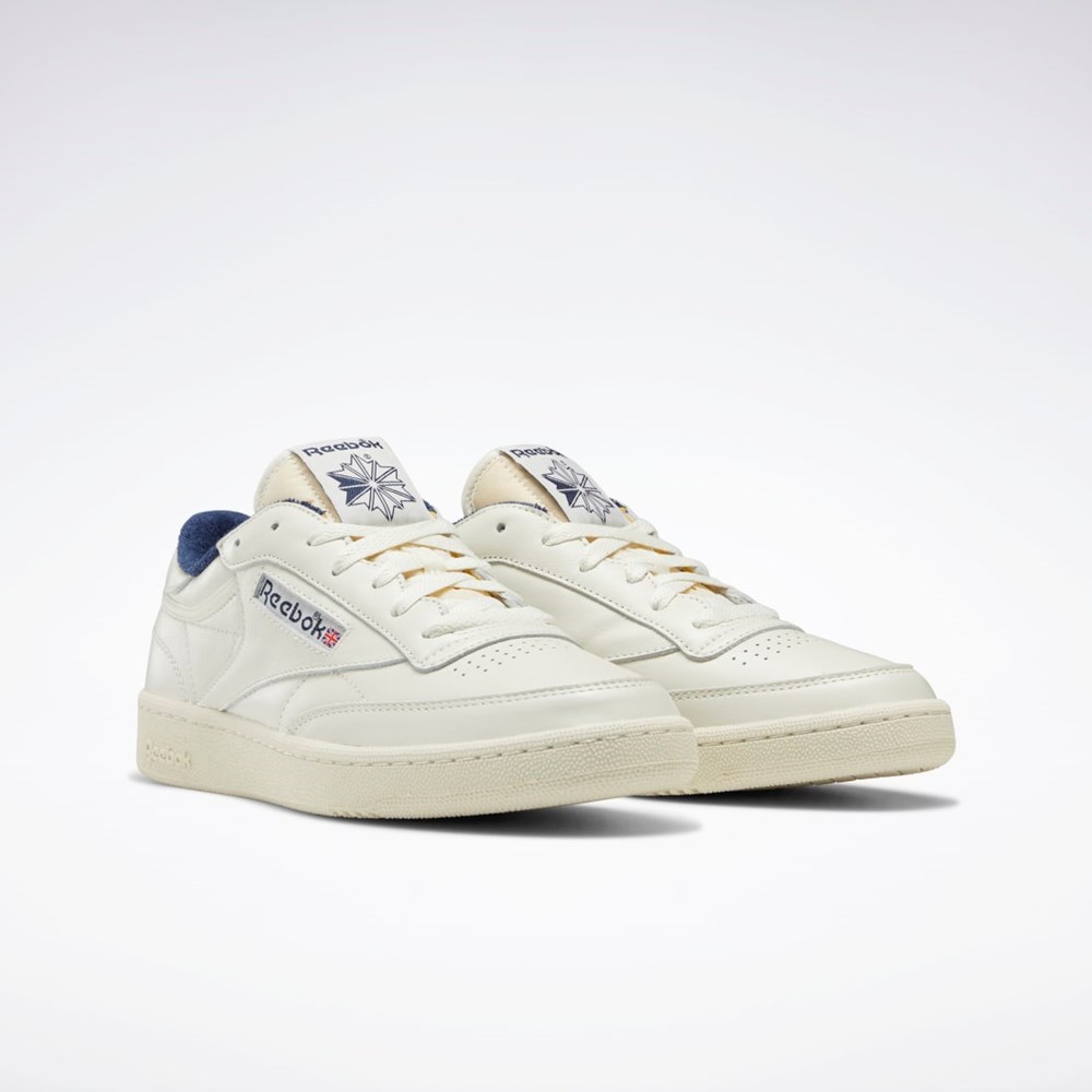 Reebok Club C 85 Vintage Shoes Chalk / Alabaster / Vector Navy | GX3683