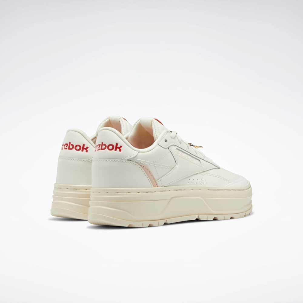 Reebok Club C Double GEO Shoes Chalk / Alabaster / Soft Ecru | GX8765