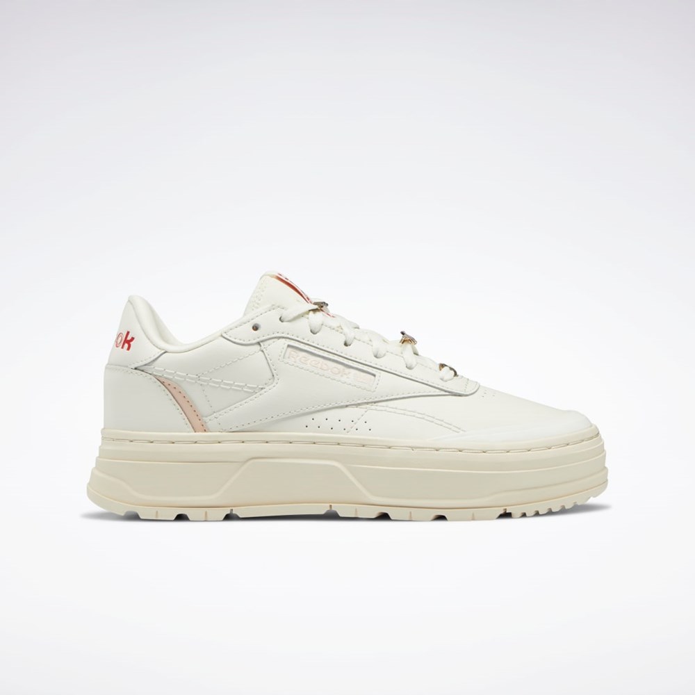 Reebok Club C Double GEO Shoes Chalk / Alabaster / Soft Ecru | GX8765