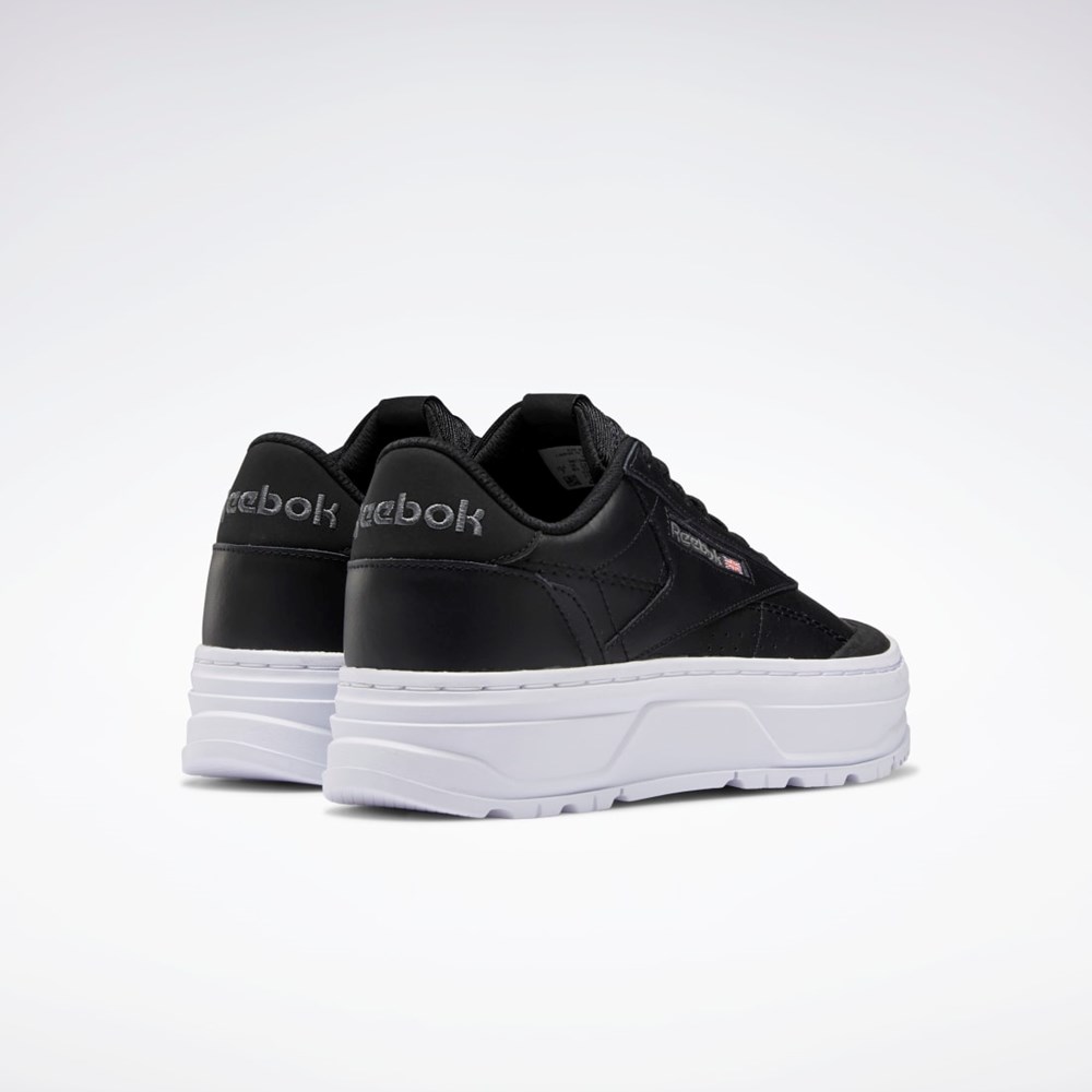 Reebok Club C Double GEO Shoes Core Black / Core Black / Ftwr White | GW0224