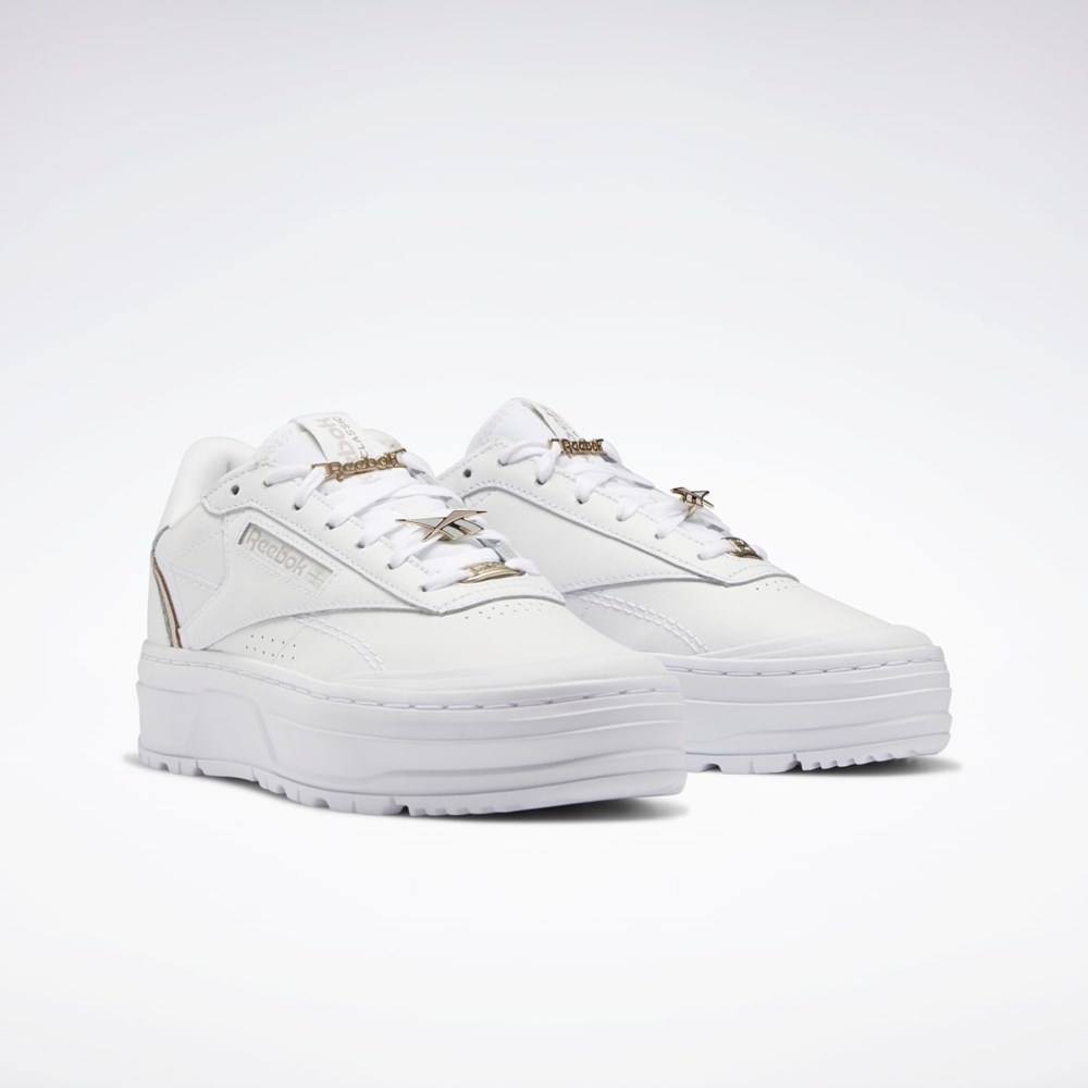 Reebok Club C Double GEO Shoes Ftwr White / Ftwr White / Moonstone | GX8766